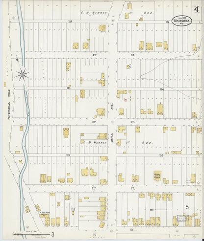 Sanborn Fire Insurance Map from Brunswick, Frederick County, Maryland (1899), Sheet #0004 - Complete Map Set gallery image, historic Sanborn map, vintage wall art, Maryland Maryland