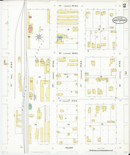 Sanborn Fire Insurance Map from Independence, Buchanan County, Iowa (1899), Sheet #0002 - Historic Sanborn Fire Insurance Map Print