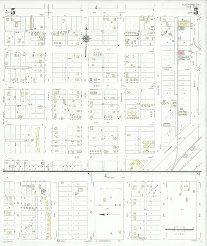 Sanborn Fire Insurance Map from Seagraves, Gaines County, Texas (1940), Sheet #0005 - Complete Map Set gallery image, historic Sanborn map, vintage wall art, Texas Texas