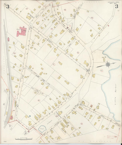 Sanborn Fire Insurance Map from Cohasset, Norfolk County, Massachusetts (1940), Sheet #0003 - Complete Map Set gallery image, historic Sanborn map, vintage wall art, Massachusetts Massachusetts