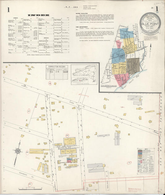 Sanborn Fire Insurance Map from Blue Point, Suffolk County, New York. (1941) – Historic Sanborn Fire Insurance Map Print