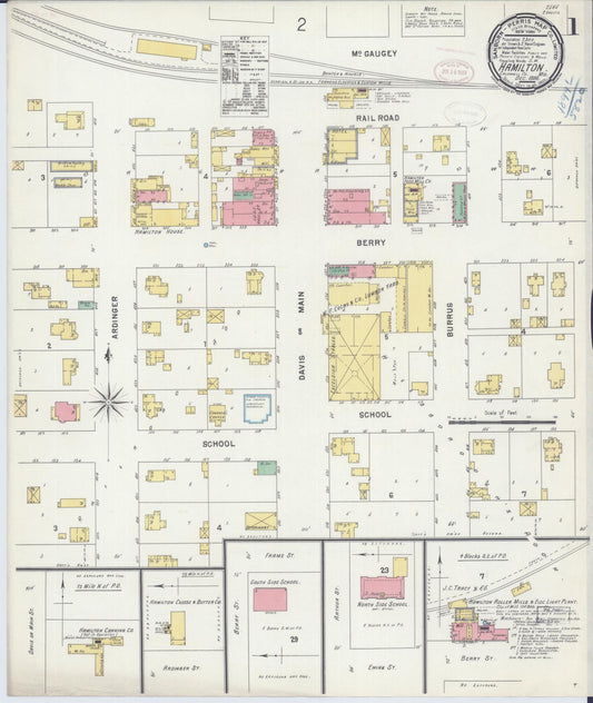 Sanborn Fire Insurance Map from Hamilton, Caldwell County, Missouri. (1898) – Historic Sanborn Fire Insurance Map Print