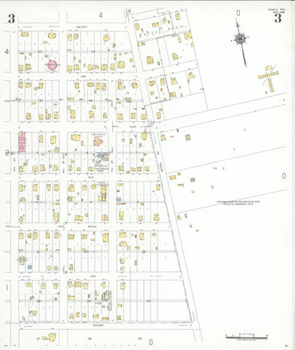 Sanborn Fire Insurance Map from Frisco, Collin County, Texas (1949), Sheet #0003 - Historic Sanborn Fire Insurance Map Print, vintage old map wall art, antique decor, genealogy gift, Texas Texas map