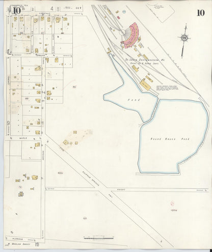 Sanborn Fire Insurance Map from Commerce, Hunt County, Texas (1940), Sheet #0010 - Historic Sanborn Fire Insurance Map Print, vintage old map wall art, antique decor, genealogy gift, Texas Texas map