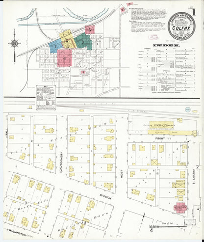 Sanborn Fire Insurance Map from Colfax, Jasper County, Iowa (1911), Sheet #0001 - Historic Sanborn Fire Insurance Map Print