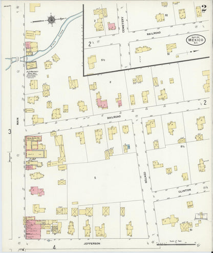 Sanborn Fire Insurance Map from Mexico, Oswego County, New York (1911), Sheet #0002 - Complete Map Set gallery image, historic Sanborn map, vintage wall art, New York New York