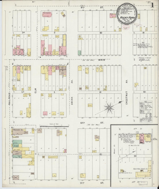 Sanborn Fire Insurance Map from Rocky Ford, Otero County, Colorado. (1895) – Historic Sanborn Fire Insurance Map Print