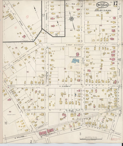 Sanborn Fire Insurance Map from Waterloo, Seneca County, New York (1948), Sheet #0017 - Complete Map Set gallery image, historic Sanborn map, vintage wall art, New York New York