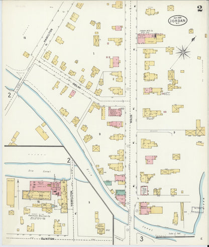 Sanborn Fire Insurance Map from Jordan, Onondaga County, New York (1904), Sheet #0002 - Complete Map Set gallery image, historic Sanborn map, vintage wall art, New York New York