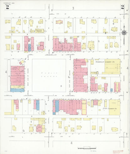 Sanborn Fire Insurance Map from Humboldt, Richardson County, Nebraska (1941), Sheet #0002 - Complete Map Set gallery image, historic Sanborn map, vintage wall art, Nebraska Nebraska