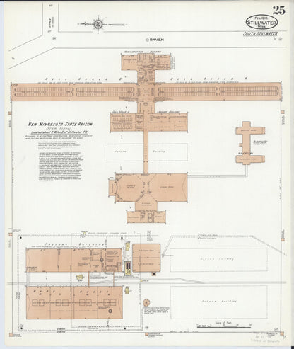 Sanborn Fire Insurance Map from Stillwater, Washington County, Minnesota (1910), Sheet #0025 - Complete Map Set gallery image, historic Sanborn map, vintage wall art, Minnesota Minnesota