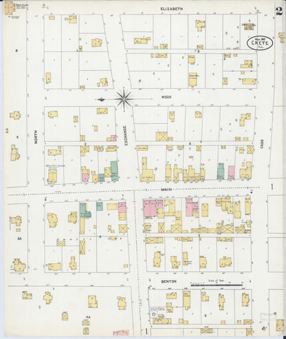 Sanborn Fire Insurance Map from Crete, Will County, Illinois (1907), Sheet #0002 - Complete Map Set gallery image, historic Sanborn map, vintage wall art, Illinois Illinois
