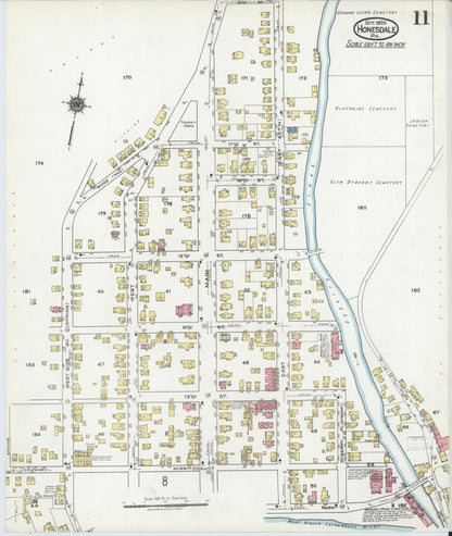Sanborn Fire Insurance Map from Honesdale, Wayne County, Pennsylvania (1920), Sheet #0011 - Complete Map Set gallery image, historic Sanborn map, vintage wall art, Pennsylvania Pennsylvania