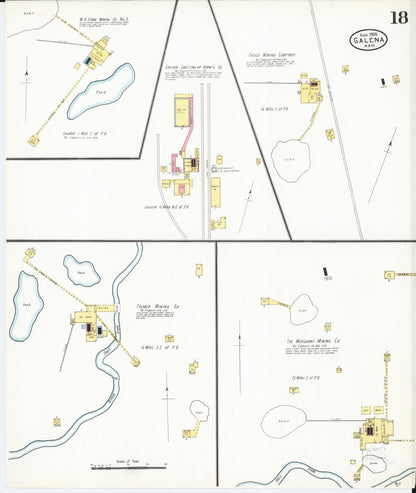 Sanborn Fire Insurance Map from Galena, Cherokee County, Kansas (1905), Sheet #0018 - Complete Map Set gallery image, historic Sanborn map, vintage wall art, Kansas Kansas