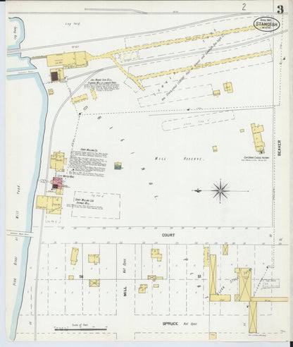 Sanborn Fire Insurance Map from Standish, Arenac County, Michigan (1901), Sheet #0003 - Complete Map Set gallery image, historic Sanborn map, vintage wall art, Michigan Michigan