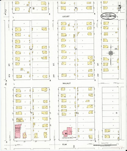 Sanborn Fire Insurance Map from Valley Junction, Polk County, Iowa (1920), Sheet #0005 - Historic Sanborn Fire Insurance Map Print, vintage old map wall art