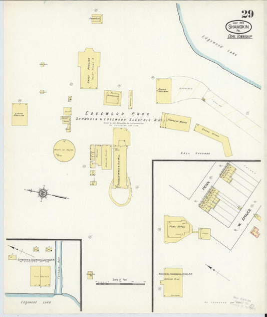 Sanborn Fire Insurance Map from Shamokin, Northumberland County, Pennsylvania (1913), Sheet #0029 - Historic Sanborn Fire Insurance Map Print, vintage old map wall art, antique decor, genealogy gift, Pennsylvania Pennsylvania map