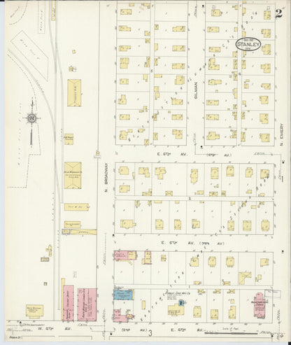 Sanborn Fire Insurance Map from Stanley, Chippewa County, Wisconsin (1912), Sheet #0002 - Complete Map Set gallery image, historic Sanborn map, vintage wall art, Wisconsin Wisconsin