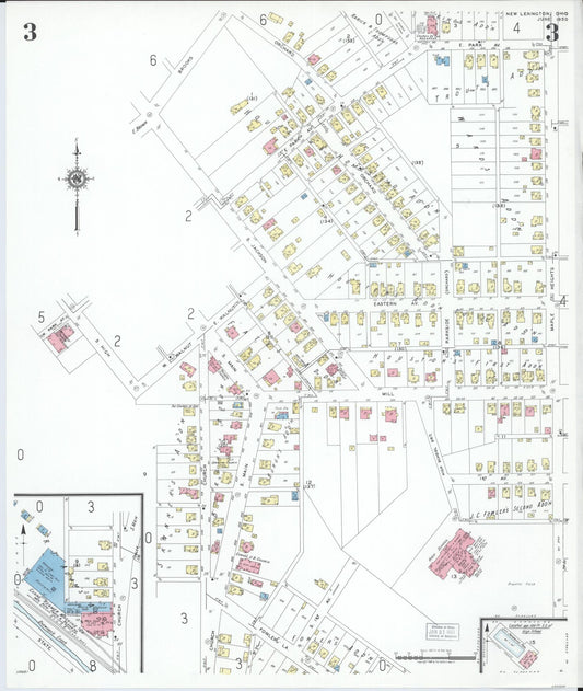 Sanborn Fire Insurance Map from New Lexington, Perry County, Ohio (1950), Sheet #0003 - Historic Sanborn Fire Insurance Map Print, vintage old map wall art, antique decor, genealogy gift, Ohio Ohio map