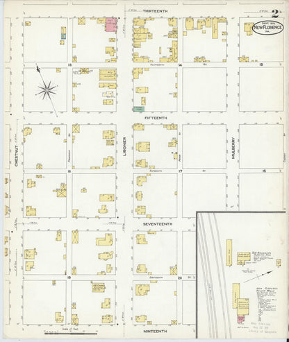 Sanborn Fire Insurance Map from New Florence, Westmoreland County, Pennsylvania (1908), Sheet #0002 - Historic Sanborn Fire Insurance Map Print, vintage old map wall art, antique decor, genealogy gift, Pennsylvania Pennsylvania map