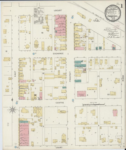 Sanborn Fire Insurance Map from Cambridge, Henry County, Illinois (1894), Sheet #0001 - Complete Map Set gallery image, historic Sanborn map, vintage wall art, Illinois Illinois