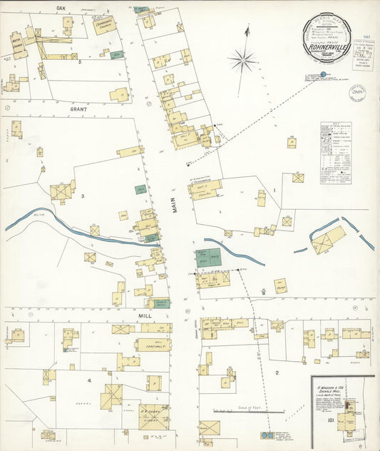 Sanborn Fire Insurance Map from Rohnerville, Humboldt County, California. (1900) – Historic Sanborn Fire Insurance Map Print