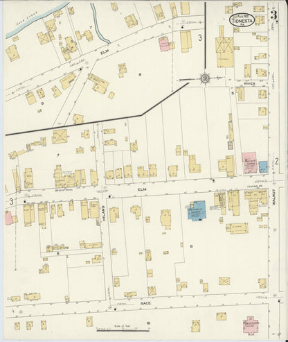 Sanborn Fire Insurance Map from Tionesta, Forest County, Pennsylvania (1912), Sheet #0003 - Historic Sanborn Fire Insurance Map Print, vintage old map wall art, antique decor, genealogy gift, Pennsylvania Pennsylvania map