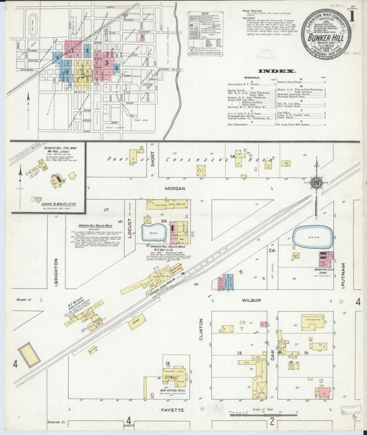 Sanborn Fire Insurance Map from Bunker Hill, Macoupin County, Illinois. (1910) – Map View