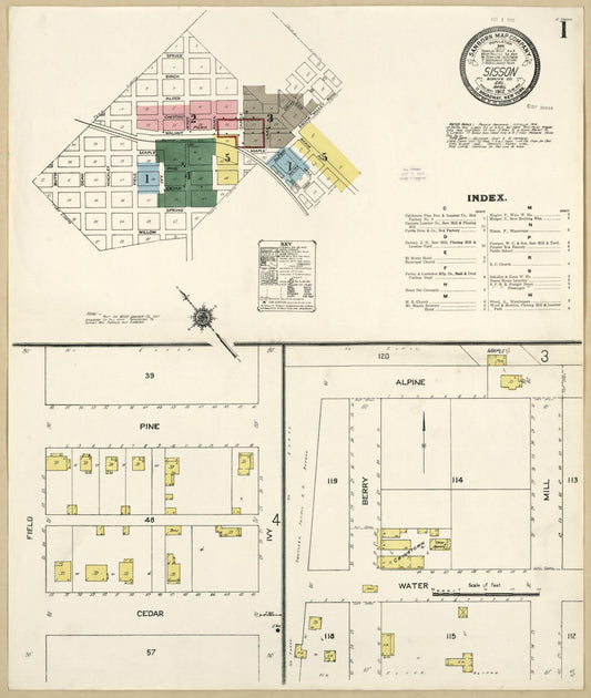 Sanborn Fire Insurance Map from Sisson, Siskiyou County, California. (1912) – Historic Sanborn Fire Insurance Map Print