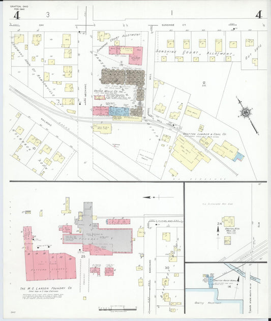 Sanborn Fire Insurance Map from Grafton, Lorain County, Ohio (1946), Sheet #0004 - Historic Sanborn Fire Insurance Map Print, vintage old map wall art, antique decor, genealogy gift, Ohio Ohio map