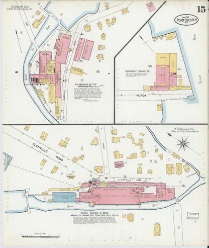 Sanborn Fire Insurance Map from Port Chester, Westchester County, New York (1902), Sheet #0015 - Historic Sanborn Fire Insurance Map Print, vintage old map wall art, antique decor, genealogy gift, New York New York map