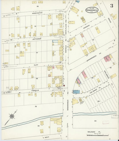 Sanborn Fire Insurance Map from Mamaroneck, Westchester County, New York (1912), Sheet #0002 - Complete Map Set gallery image, historic Sanborn map, vintage wall art, New York New York