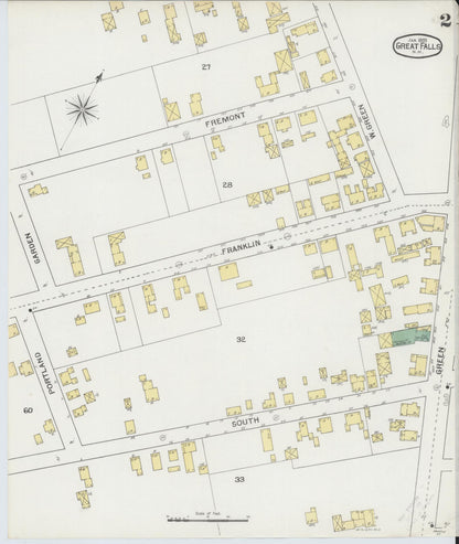 Sanborn Fire Insurance Map from Great Falls, Strafford County, New Hampshire (1893), Sheet #0002 - Complete Map Set gallery image, historic Sanborn map, vintage wall art, New Hampshire New Hampshire