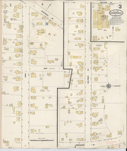 Sanborn Fire Insurance Map from Cedarville, Cumberland County, New Jersey (1928), Sheet #0003 - Complete Map Set gallery image, historic Sanborn map, vintage wall art, New Jersey New Jersey