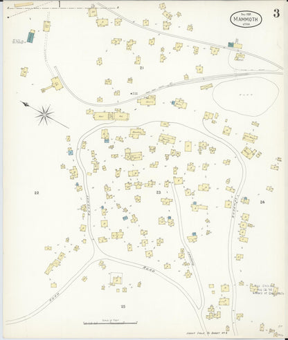 Sanborn Fire Insurance Map from Mammoth, Juab County, Utah (1898), Sheet #0003 - Complete Map Set gallery image, historic Sanborn map, vintage wall art, Utah Utah