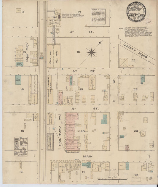 Sanborn Fire Insurance Map from Wheatland, Yuba County, California. (1884) – Historic Sanborn Fire Insurance Map Print