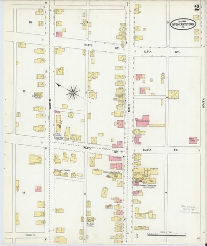 Sanborn Fire Insurance Map from McSherrystown, Adams County, Pennsylvania (1904), Sheet #0002 - Complete Map Set gallery image, historic Sanborn map, vintage wall art, Pennsylvania Pennsylvania