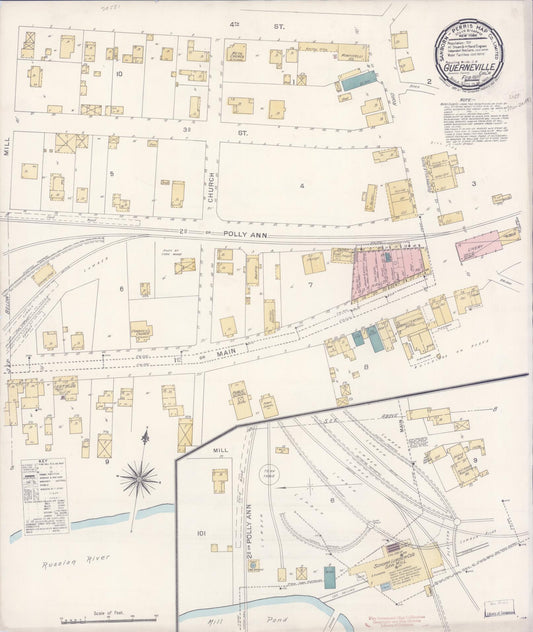 Sanborn Fire Insurance Map from Guerneville, Sonoma County, California. (1897) – Historic Sanborn Fire Insurance Map Print