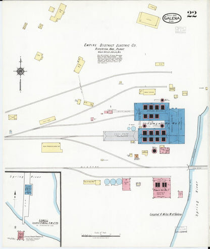 Sanborn Fire Insurance Map from Galena, Cherokee County, Kansas (1918), Sheet #0022 - Complete Map Set gallery image, historic Sanborn map, vintage wall art, Kansas Kansas