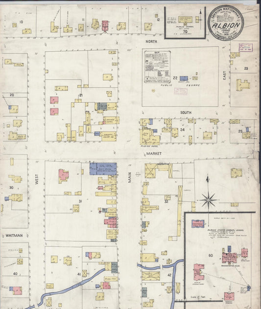Sanborn Fire Insurance Map from Albion, Cassia County, Idaho. (1909) – Historic Sanborn Fire Insurance Map Print