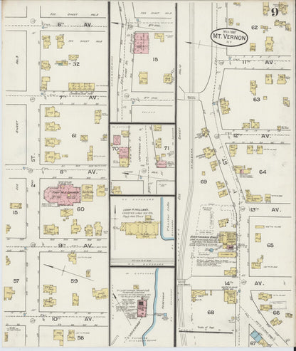 Sanborn Fire Insurance Map from Mount Vernon, Westchester County, New York (1887), Sheet #0009 - Complete Map Set gallery image, historic Sanborn map, vintage wall art, New York New York