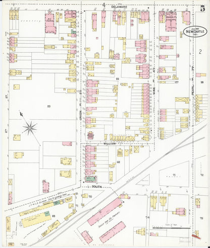 Sanborn Fire Insurance Map from New Castle, New Castle County, Delaware (1901), Sheet #0005 - Complete Map Set gallery image, historic Sanborn map, vintage wall art, Delaware Delaware