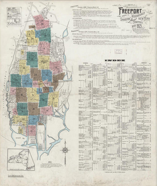 Sanborn Fire Insurance Map from Freeport, Nassau County, New York. (1925) – Historic Sanborn Fire Insurance Map Print
