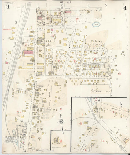 Sanborn Fire Insurance Map from Overton, Rusk County, Texas (1939), Sheet #0004 - Complete Map Set gallery image, historic Sanborn map, vintage wall art, Texas Texas