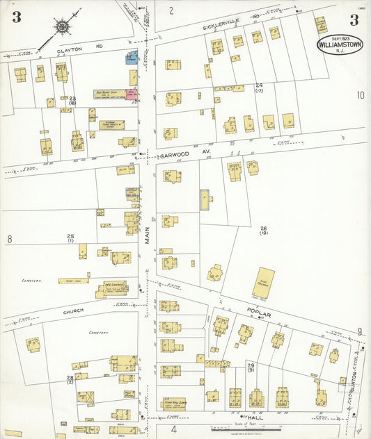 Sanborn Fire Insurance Map from Williamstown, Gloucester County, New Jersey (1923), Sheet #0003