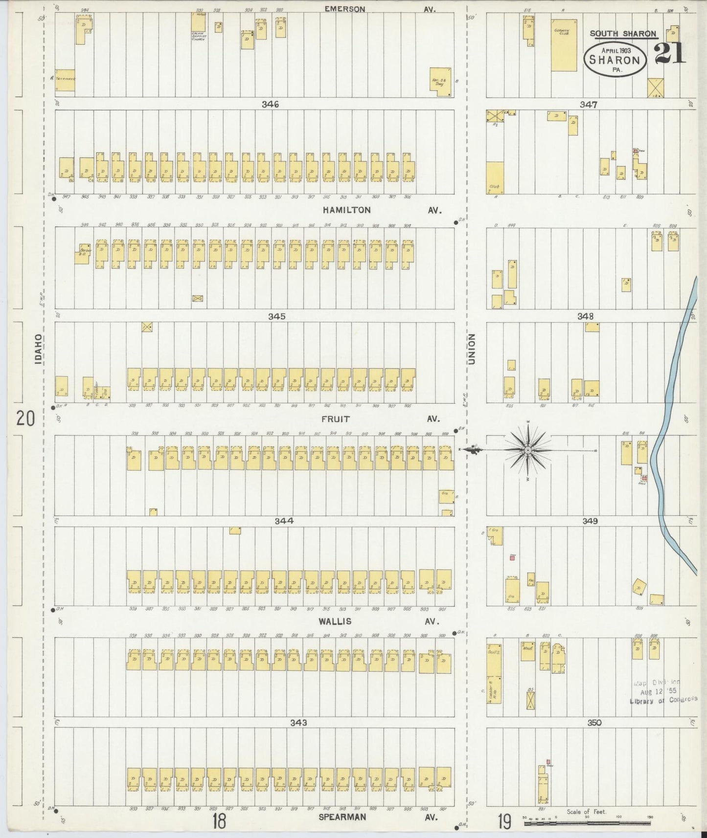 Sanborn Fire Insurance Map from Sharon, Mercer County, Pennsylvania. (1903), Sheet 21 – Historic Sanborn Fire Insurance Map Print