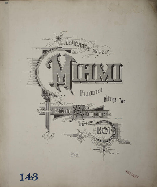 Sanborn Fire Insurance Map from Miami, Dade County, Florida (1938), Sheet #0001 - Complete Map Set gallery image, historic Sanborn map, vintage wall art, Florida Florida