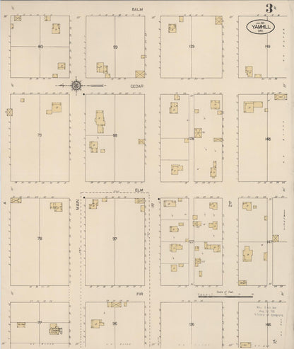 Sanborn Fire Insurance Map from Yamhill, Yamhill County, Oregon (1913), Sheet #0003 - Complete Map Set gallery image, historic Sanborn map, vintage wall art, Oregon Oregon
