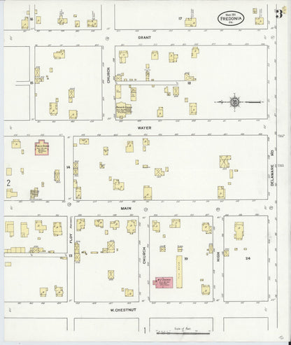 Sanborn Fire Insurance Map from Fredonia, Mercer County, Pennsylvania (1911), Sheet #0003 - Complete Map Set gallery image, historic Sanborn map, vintage wall art, Pennsylvania Pennsylvania