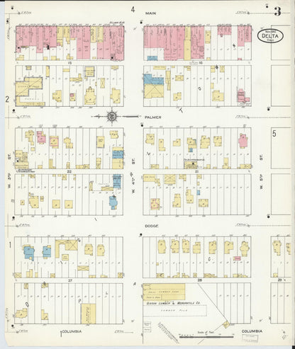 Sanborn Fire Insurance Map from Delta, Delta County, Colorado (1912), Sheet #0003 - Complete Map Set gallery image, historic Sanborn map, vintage wall art, Colorado Colorado
